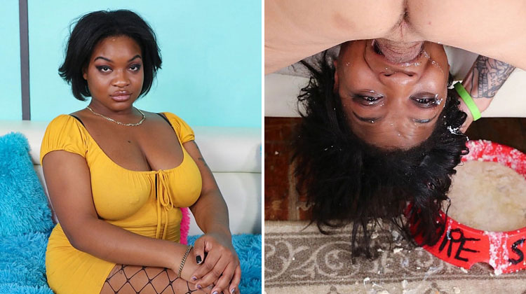 750px x 420px - Busty Black Ghetto Slut Face Fucked Until She Pukes Buckets! -  FaceFuckingPorn.com